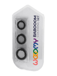 Set 3 Cockrings noir Babooom - Wooomy