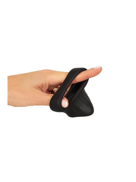 Cock Ring avec Ball Stretcher liquid silicone - Erecto 