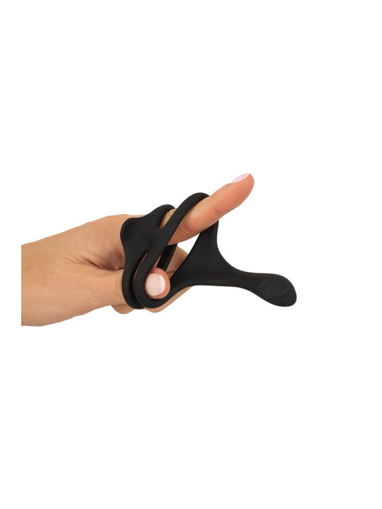 Cock & Ball Ring liquid silicone avec écarteur de périnée - Erecto