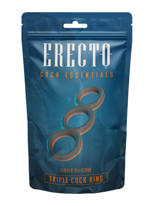 Triple Cock Ring liquid silicone - Erecto