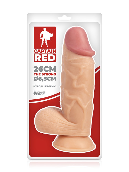 Gode XXL The Strong 26 x 6,5 cm - Captain Red