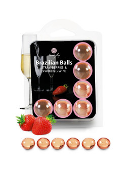 6 Brazilian Balls - fraise & champagne