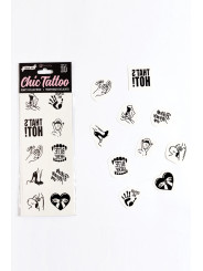 10 tatouages temporaires Kinky Collection - Secret Play