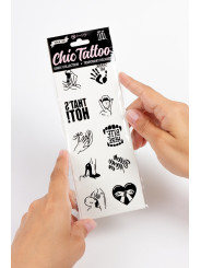 10 tatouages temporaires Kinky Collection - Secret Play