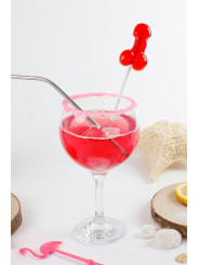 Sucette pénis daiquiri fraise avec alcool
