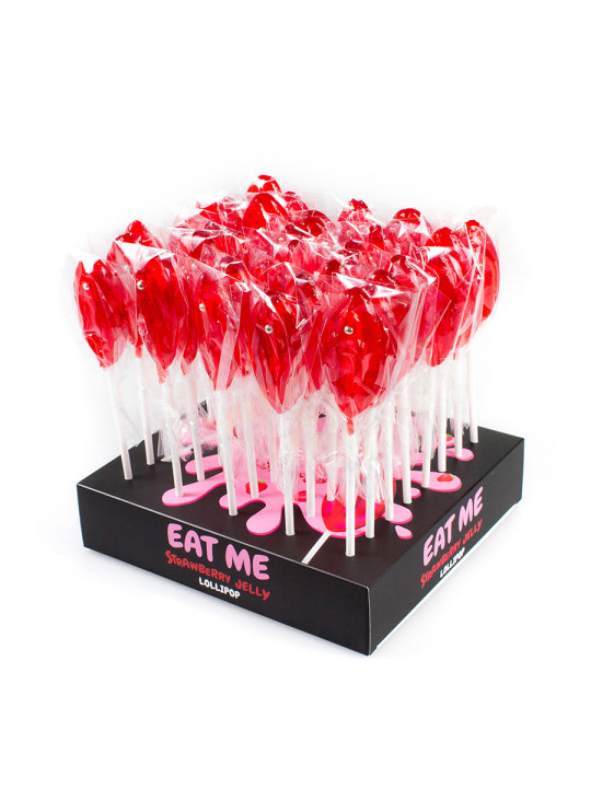 Présentoir de 40 sucettes vulve à la fraise
