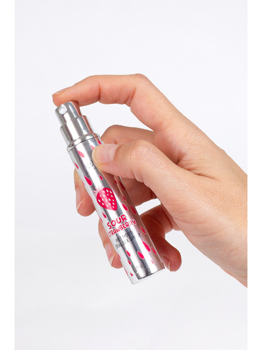 Spray sexe oral et bouche humide à la fraise acide