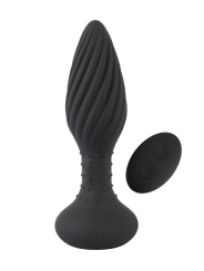Plug anal vibrant et rotatif télécommandé - Anos
