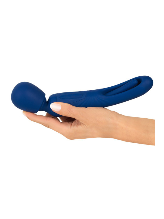 Vibro Wand réversible avec langue vibrante - Sweet Smile