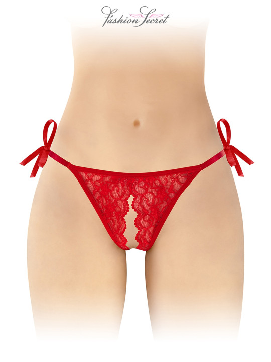 String rouge ouvert à nouer Stella - Fashion Secret