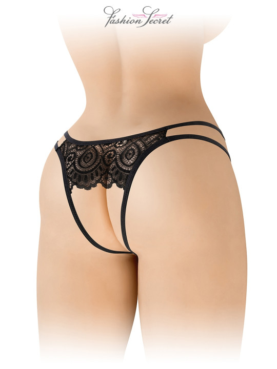 Culotte noire ouverte Annette - Fashion Secret