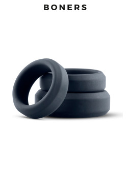 Kit de 3 anneaux de pénis larges - Boners