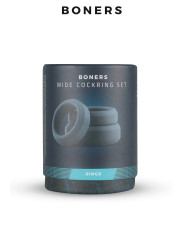 Kit de 3 anneaux de pénis larges - Boners