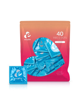 40 préservatifs Ribs and Dots - EasyGlide