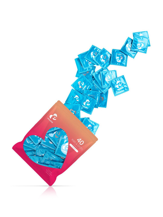 40 préservatifs Ribs and Dots - EasyGlide