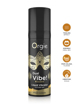 Gel d'excitation Dual Vibe Pina Colada Liquid Vibrator