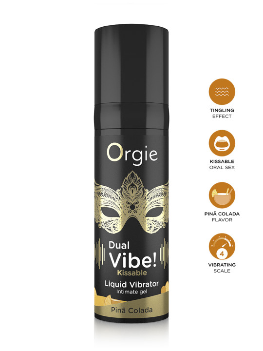 Gel d'excitation Dual Vibe Pina Colada Liquid Vibrator