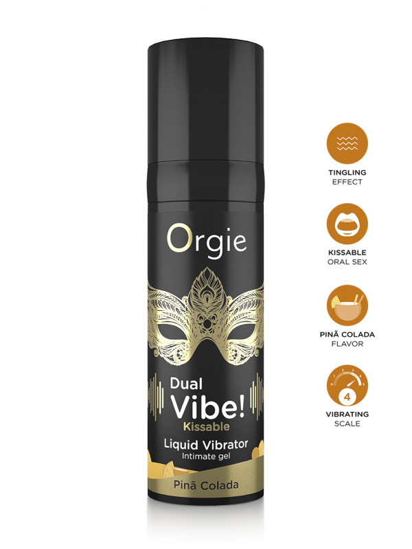 Gel d'excitation Dual Vibe Pina Colada Liquid Vibrator