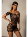 Robe courte résille à mailles larges - J Lingerie