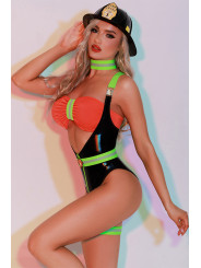 Déguisement de femme Pompier sexy 6 pièces - J Lingerie