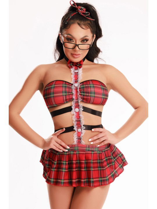 Tenue étudiante sexy 4 pièces - J Lingerie