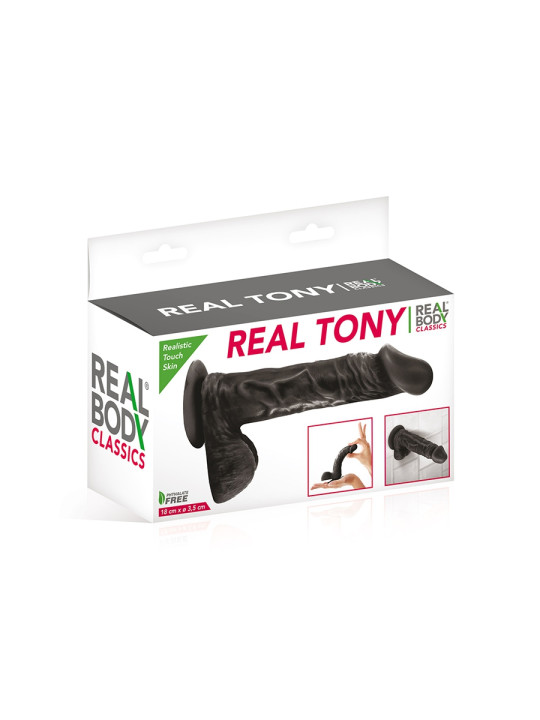 Gode réaliste 18 cm - Real Tony Noir