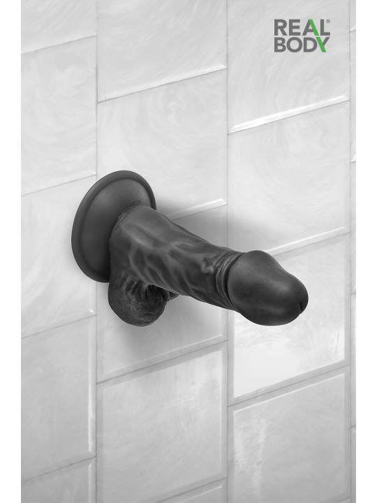 Gode réaliste noir 13 cm - Real Mike