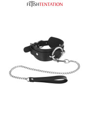 Collier avec anneau & laisse - Fetish Tentation