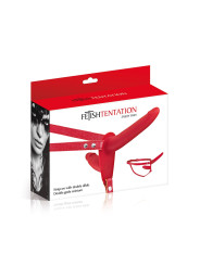 Double gode ceinture rouge - Fetish Tentation