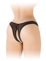 String ouvert avec perles Sophie - noir