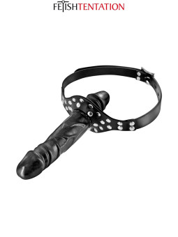 Bâillon double gode black - Fetish Tentation