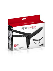 Gode ceinture noir vibrant Fetish Tentation