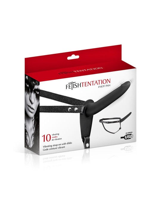 Gode ceinture noir vibrant Fetish Tentation