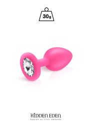 Plug bijou silicone rose S - Hidden Eden