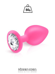 Plug bijou silicone rose M - Hidden Eden