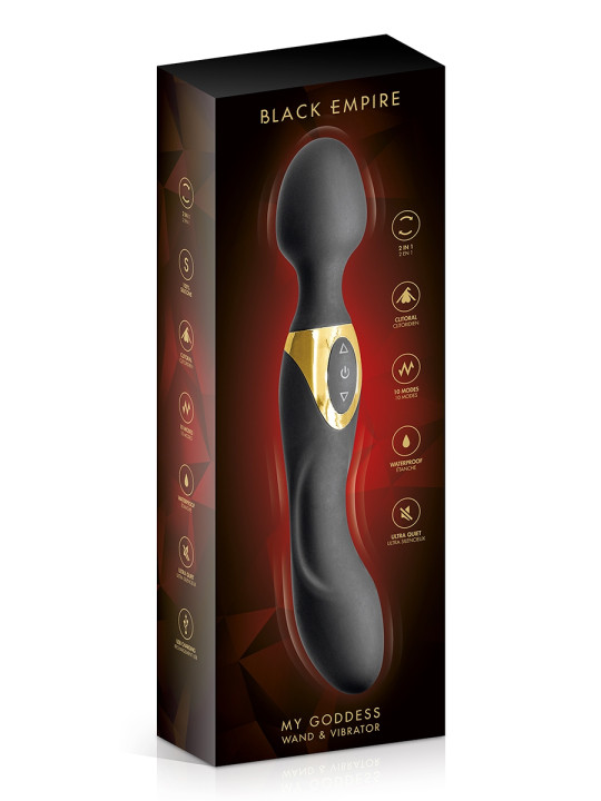 Vibromasseur wand 2 en 1 My Goddess - Black Empire
