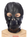 Cagoule BDSM simili cuir avec baillon amovible - Fetish Tentation