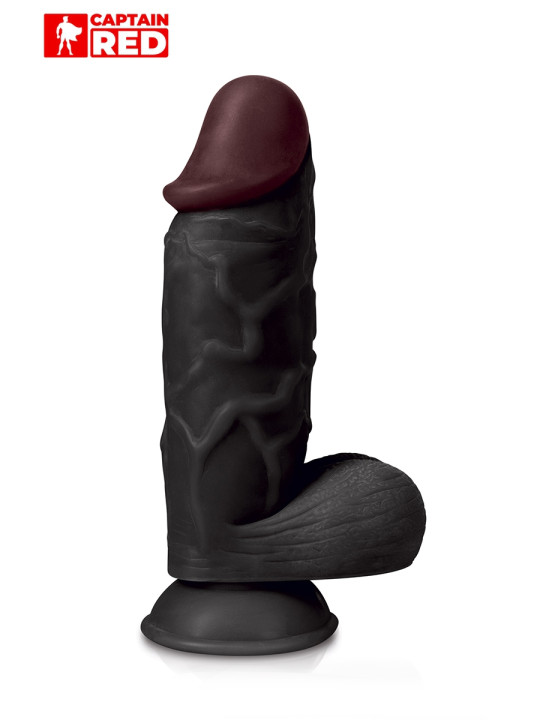 Gode XXL The Strong Black 26 x 6,5 cm - Captain Red