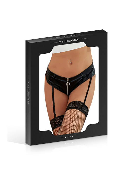 Culotte porte-jarretelles à zip