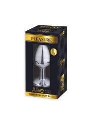 Plug métal bijou bleu L - Alive