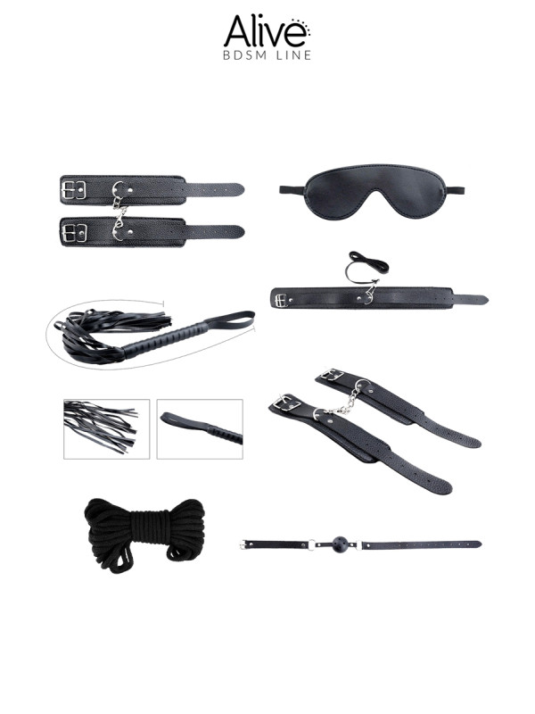 Kit BDSM Secret Desires noir - Alive