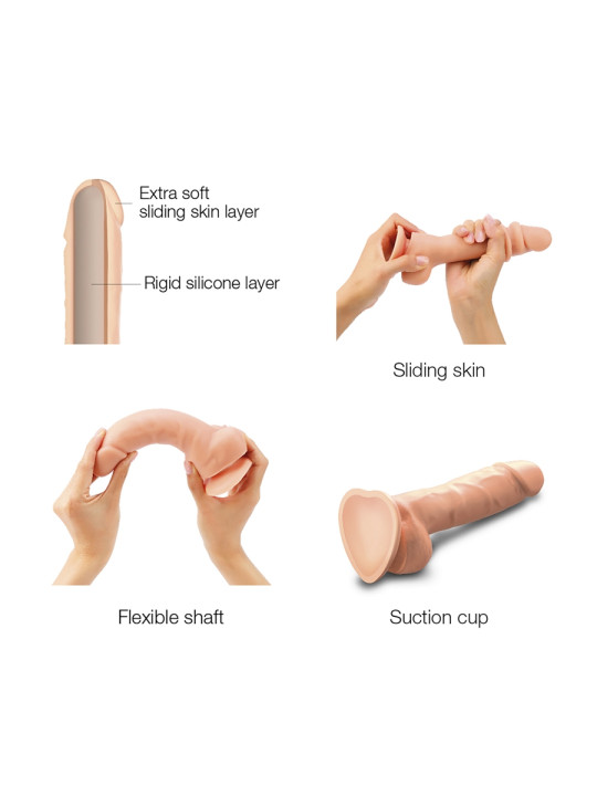 Gode double densité sliding skin S - Strap On Me
