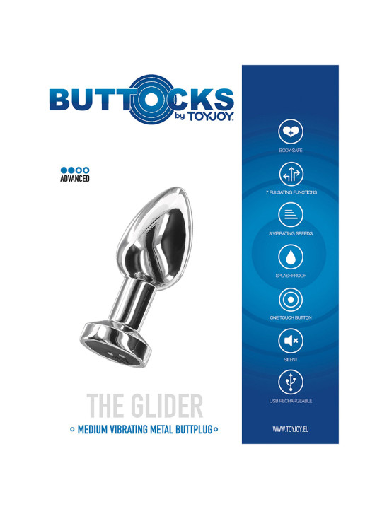 Plug vibrant en métal The Glider M 
