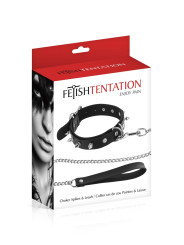 Collier à pointes & laisse - Fetish Tentation