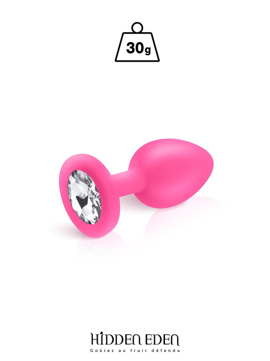 Plug bijou silicone rose S - Hidden Eden