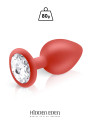 Plug bijou silicone rouge L - Hidden Eden