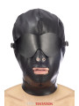 Cagoule simili cuir avec bandeau amovible - Fetish Tentation