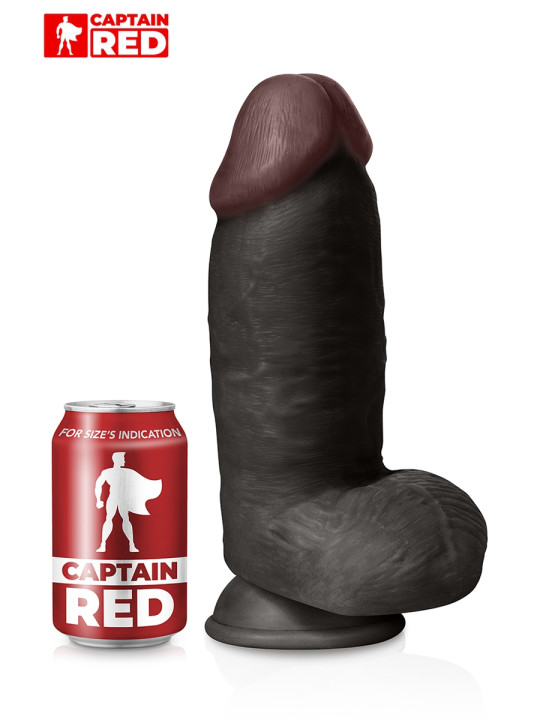 Gode XXL Colossus Black 26 x 7,5 cm - Captain Red