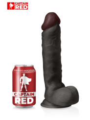 Gode réaliste The Intense Black 24 x 5 cm - Captain Red