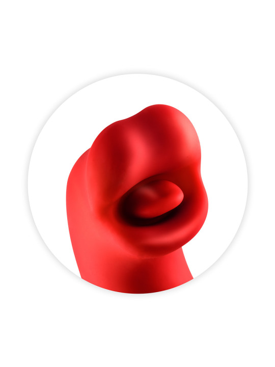 Vibromasseur rabbit 3-en-1 Kissy rouge - Yoba